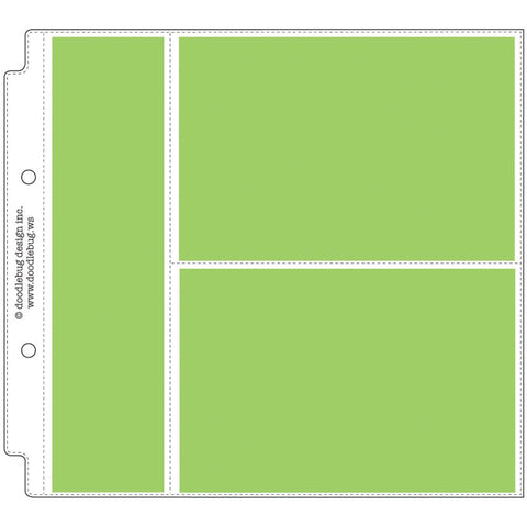 Doodlebug Page Protectors 8"X8" 12/Pkg - 4x6 Horizontal