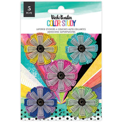Color Study - Vicki Boutin - Layered Stickers 5/Pkg - Flowers (5698)