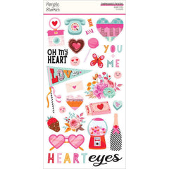 Heart Eyes - Simple Stories - Chipboard Stickers 6"X12" -