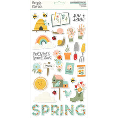 Full Bloom - Simple Stories - Chipboard Stickers 6"X12"