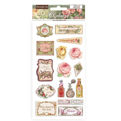 Rose Parfum - Stamperia  - Adhesive Chipboard 6"X12" (5573)