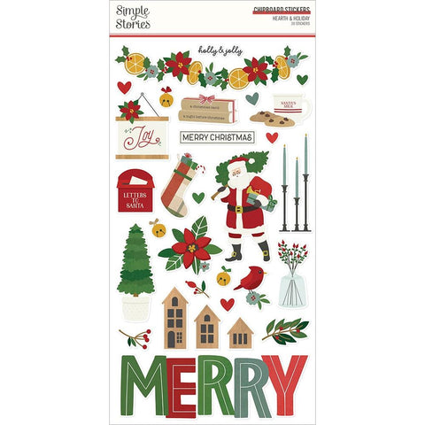 Hearth & Holiday - Simple Stories - Chipboard Stickers 6"X12"
