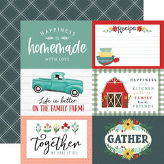Sunflower Market - Carta Bella - Double-Sided Cardstock 12"X12" - 6"X4" Journaling Cards