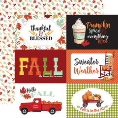 Welcome Autumn - Carta Bella - Double-Sided Cardstock 12"X12" - 6"X4" Journaling Cards