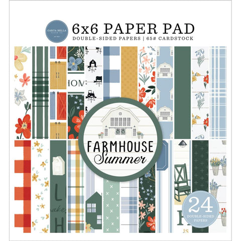 Farmhouse Summer - Carta Bella - Double-Sided Paper Pad 6"X6" 24/Pkg