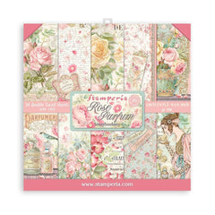 Rose Parfum - Stamperia  - Double-Sided Paper Pad 6"X6" 10/Pkg (5528)