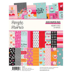 Heart Eyes - Simple Stories - Double-Sided Paper Pad 6"X8" 24/Pkg