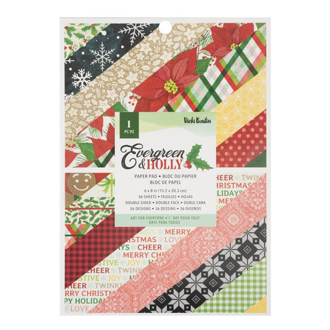 Evergreen & Holly  - Vicki Boutin - Double-Sided Paper Pad 6"X8" 36/Pkg