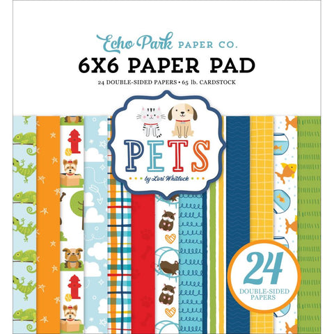 Pets - Echo Park - Double-Sided Paper Pad 6"X6" 24/Pkg