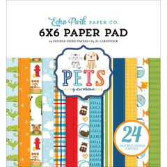 Pets - Echo Park - Double-Sided Paper Pad 6"X6" 24/Pkg