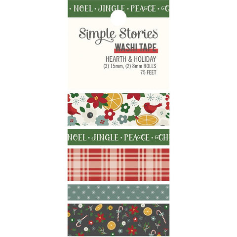 Hearth & Holiday - Simple Stories - Washi Tape 5/Pkg