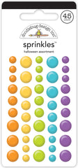 Monster Madness - Doodlebug -  Sprinkles Adhesive Glossy Enamel Dots - Halloween Assortment (8468)