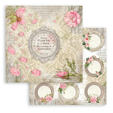 Romantic Garden House - Stamperia - 30X30cm (12"X12") Paper - Garlands (859)