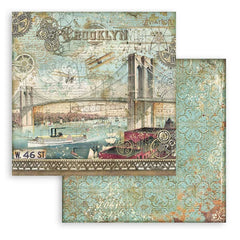 Sir Vagabond Aviator - Stamperia - 12"x12" Double-sided Patterned Paper - Brooklyn (880)