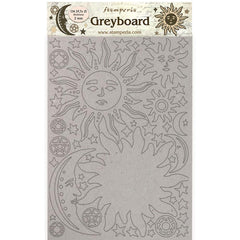 Alchemy - Stamperia - Greyboard Cut-Outs A4 2mm Thick - Sun & Moon (8933)