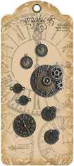 Decorative Metal Clocks - Graphic 45 - 8/pkg ()