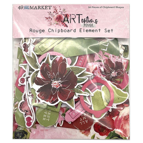 ARToptions Rouge - 49 & Market - Chipboard Set (9388)