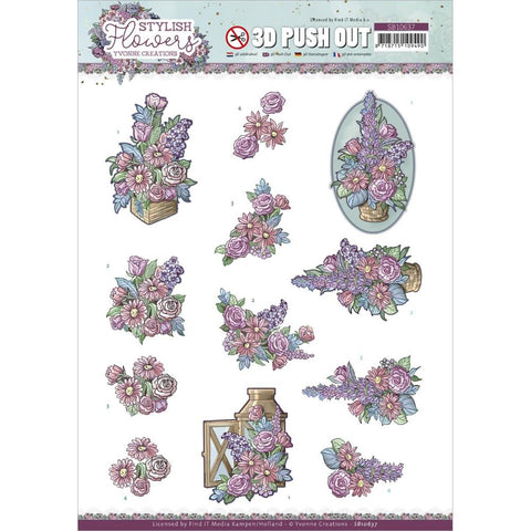 Find It Trading - Amy Design -  Punchout Sheet - Flower Arrangement (9490)