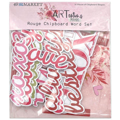 ARToptions Rouge - 49 & Market - Chipboard Word Set (9494)