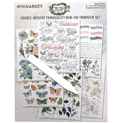 Vintage Artistry Tranquility - 49 & Market - Rub-Ons 6"X8" 6/Sheets (9654)