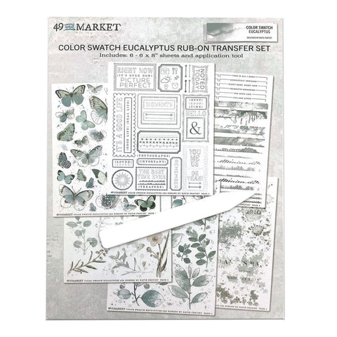 Color Swatch: Eucalyptus - 49 & Market - Rub-Ons 6"X8" 6/Sheets (9869)