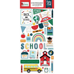 First Day Of School - Echo Park - Chipboard 6"X13" - Accents