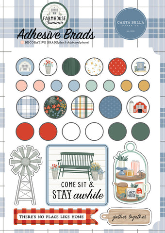 Farmhouse Summer - Carta Bella - Adhesive Brads