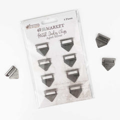 Curators Essential - 49 & Market - Metal Index Clips - Aged Silver (5564)