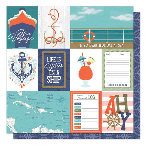 Ship To Shore - PhotoPlay - Double-Sided Cardstock 12"X12" - Ahoy