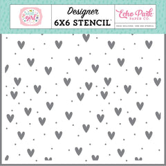 All About A Girl - Echo Park - Stencil 6"X6" -  All Girl Hearts