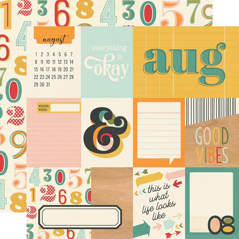 Hello Today - Simple Stories - Double-Sided Cardstock 12"X12" - August