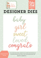 It's A Girl - Echo Park - Die Set - Baby Girl Word