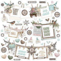 Simple Vintage Winter Woods - Simple Stories - Cardstock Stickers 12"X12" - Banner