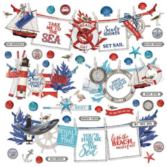 Simple Vintage Vintage Seas - Simple Stories - Cardstock Stickers 12"X12" - Banner