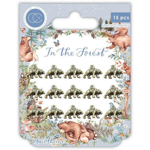 In The Forest - Craft Consortium - Metal Charms 15/Pkg -  Bear