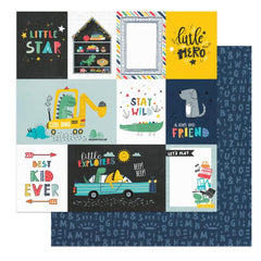 Little Boys Have Big Adventures - PhotoPlay - Double-Sided Cardstock 12"X12" -  Best Kid Ever