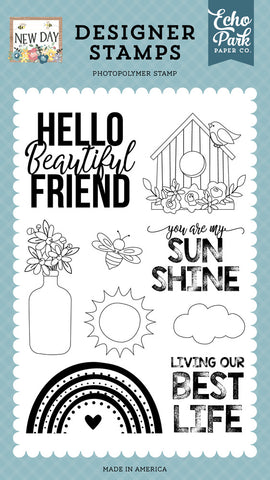 New Day - Echo Park - Clear Stamp - Best Life