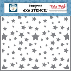 Birthday Boy - Echo Park - 6"x6" Stencil - Birthday Stars