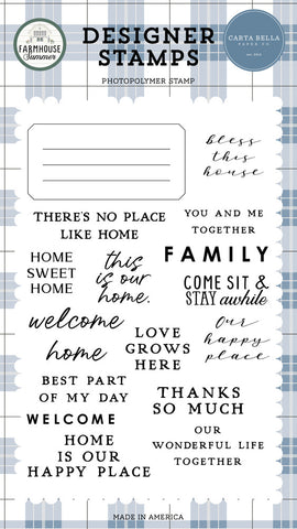 Farmhouse Summer - Carta Bella - Clear Stamp - Bless This House