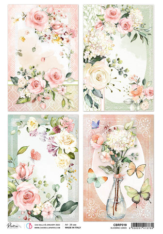 Blooming - Ciao Bella - A4 Piuma Rice Paper - Blooming Card (4100)