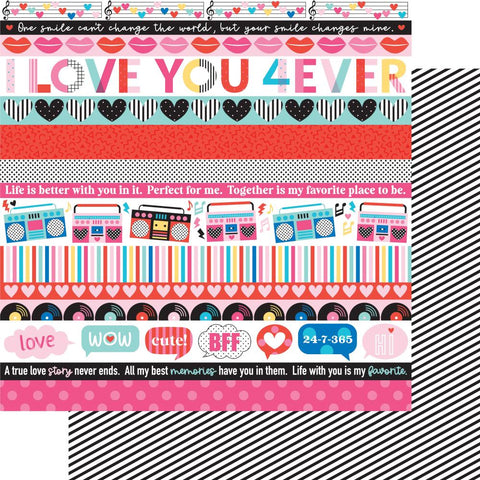 Our Love Song - Bella Blvd - Double-Sided Cardstock 12"X12" -  Borders