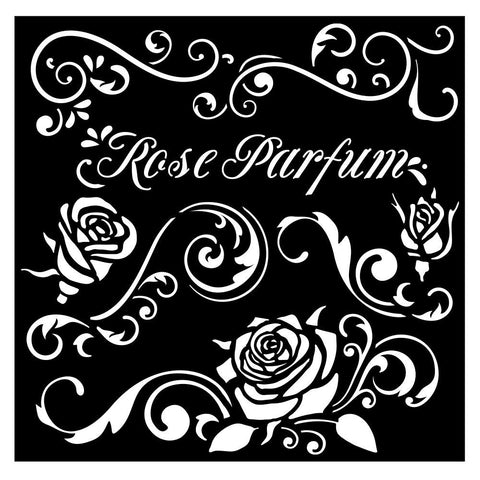 Rose Parfum - Stamperia  -  Stencil 7"X7" - Borders (5689)