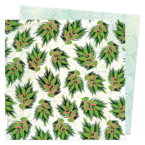 Evergreen & Holly  - Vicki Boutin - Double-Sided Cardstock 12"X12" - Boughs Of Holly