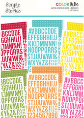 Simple Stories - Color Vibe Alpha Sticker Book - Brights