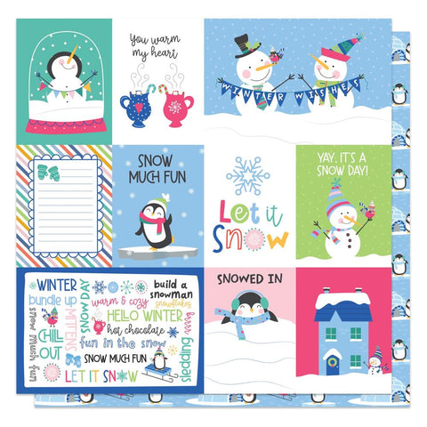 Snow Day - PhotoPlay - Double-Sided Cardstock 12"X12" - Bundle Up
