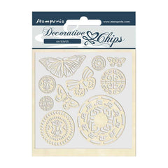 Amazonia - Stamperia - Decorative Chips 5.5"X5.5" - Butterfly Tribal (4072)