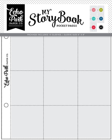 My Story Book - Echo Park - Album Pocket Pages 6"X8" 10/Pkg - Combo Pack