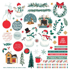It's A Wonderful Christmas - PhotoPlay - Cardstock Stickers 12"X12" - Card Kit Stickers(5482)