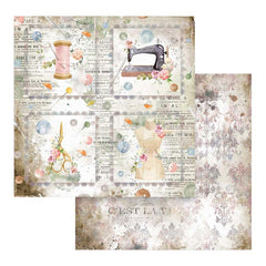 Romantic Threads - Stamperia - Double-Sided Cardstock 12"X12" - Cards (792)