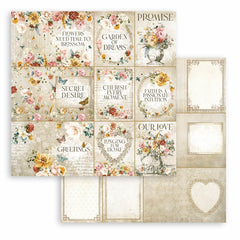Garden of Promises (Romantic) - Stamperia - 12"X12" Double-sided Patterened Paper - Cards (871)